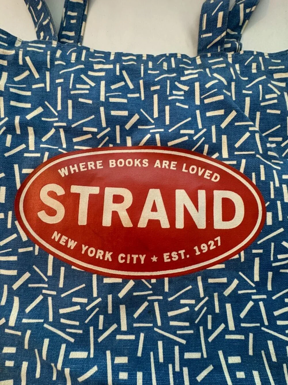 Studio Strand Reusable Book Store Bag O/S Blue Red Multicolor